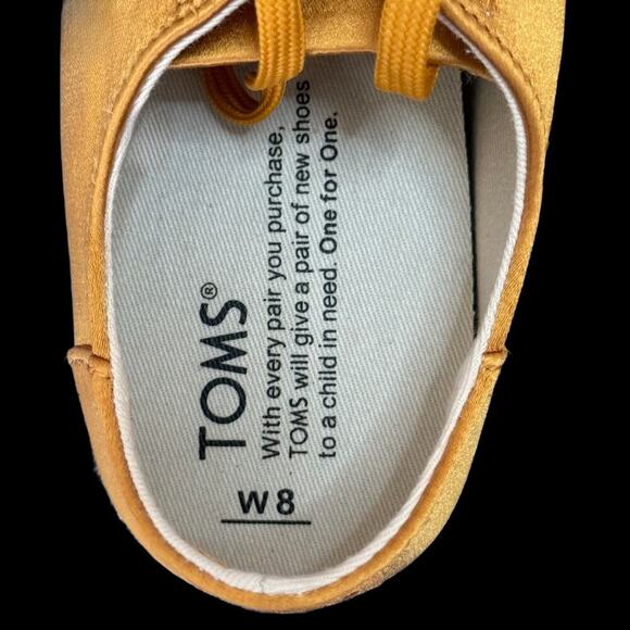 TOMS Lena Sunflower Satin Espadrille Sneakers | W8 | Casual Comfort Street Style - Picture 4 of 5